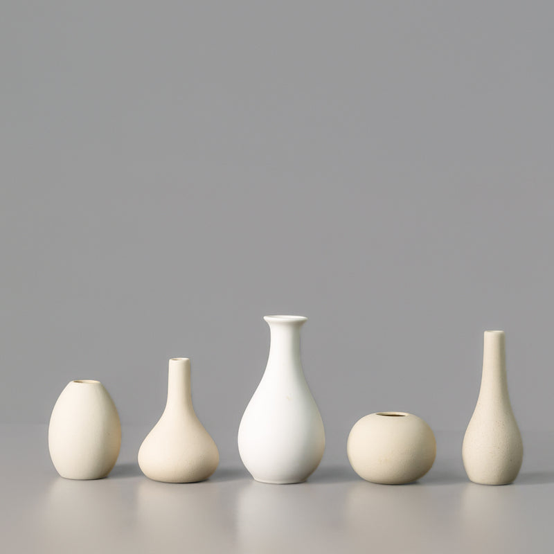 White Budvase Set — 4 Shapes