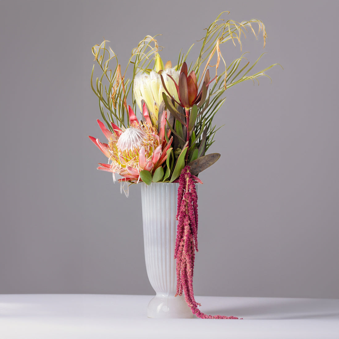 Melissa's Protea in Milkglass