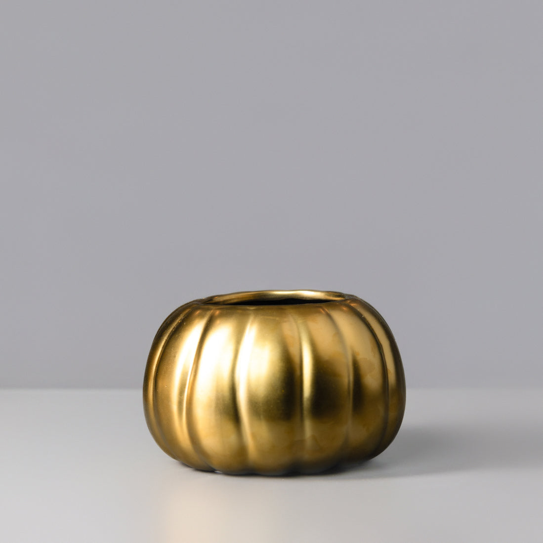 Gold Pumpkin Vase — Medium