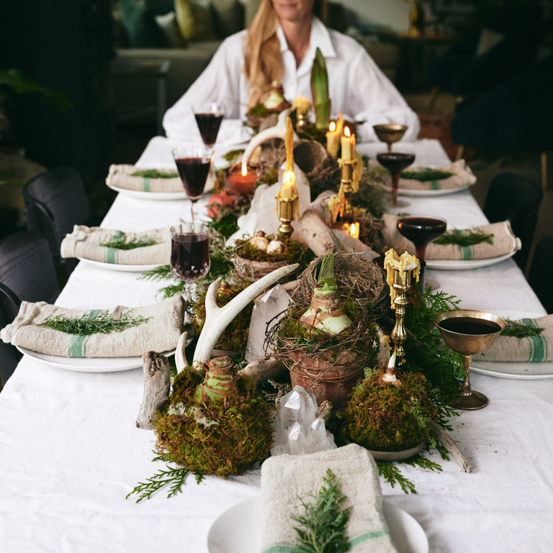 Amaryllis Kokedama Centerpiece